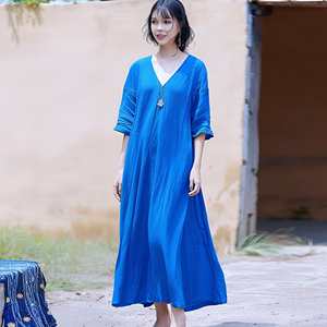 2025 nouvelles et meilleures arrivées femmes été coton lin robes d'été pour les femmes sans effort élégant avec manches pour les mariages - Product Image 6