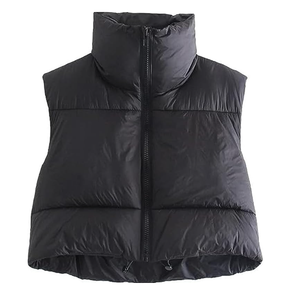 Vestes molletonnées légères avec logo personnalisé de haute qualité Gilet pour manteaux matelassés en duvet mélangé pour femmes pour l'hiver - Product Image 1