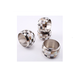 Servilletero de nácar con incrustaciones de hueso, servilletero, soporte para mesa de comedor de boda, decoraciones al mejor precio - Product Image 2