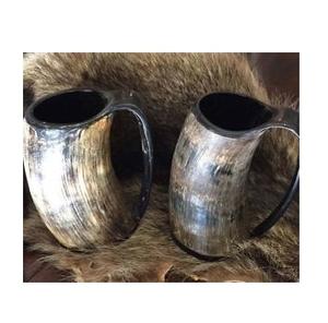 Tasse Viking corne de boeuf de qualité supérieure Tankard cadeau religieux écologique - Product Image 3