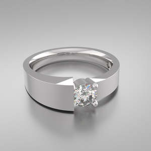 Anillo de compromiso de boda vintage clásico Chapado en oro Plata de Ley 925 personalizable para aniversario - Product Image 3