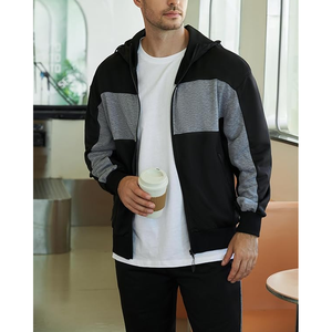 Fitness Training Hooded Neck Top Set Vêtements de sport pour hommes Full Zip Warm Survêtement Ensemble de sport Casual Sweat Suit Jogger Sets - Product Image 3