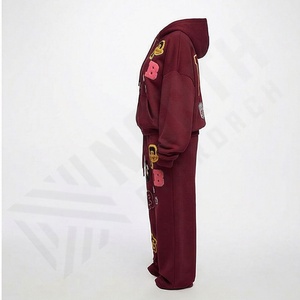 Conjunto Deportivo de Invierno para Mujer, 100% Algodón, Transpirable, de Alta Calidad, Talla Grande, para Correr, de Secado Rápido, Diseño 2 en 1 Estampado - Product Image 3
