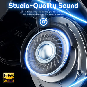 Over-Ear Hifi Draadloze Hoofdtelefoon Ruisonderdrukking Anc Game Muziek Bas Stereo Oortelefoon Met Microfoon 3.5Mm Audiokabel Lage Latentie - Product Image 6