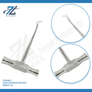 Elevador de raíces de garra de invierno 11L, elevador alemán de acero inoxidable de alta calidad, fabricante de instrumentos de elevadores dentales, Pakistán - Product Image 3