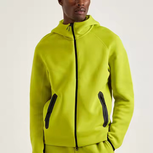 Ventes en gros de sweats à capuche zippés, unis, d'hiver, teints, respirants, légers, en polyester/coton, confortables, élégants, décontractés - Product Image 1