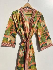 100% coton Kimono Robes belle robe Kimono en coton indien Floral léger coton Kimono demoiselle d'honneur cadeaux cadeau pour elle - Product Image 5