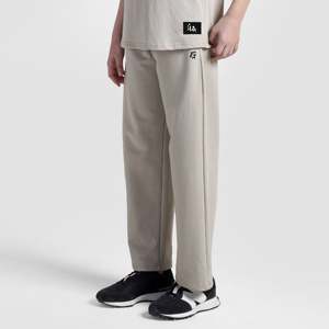 Pantalones de pana beige para mujer, transpirables, de pierna recta y ancha, con cintura media, estilo casual de oficina para la temporada de otoño - Product Image 3