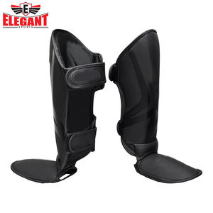 Estera de cuero negro del mejor proveedor, buena calidad, logotipo personalizado, impresión, entrenamiento de lucha, espinilleras de Elegant Sports - Product Image 4