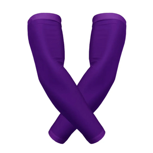 Manchons de cyclisme personnalisés bleus et rouges unisexes, protection anti-UV, respirants, écologiques, en polyester teint uni, pour adultes, vente en gros - Product Image 3