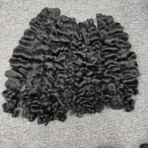 Cheveux birmans bouclés dans la trame, cheveux 100% humains, cheveux bruts un donneur - Product Image 4