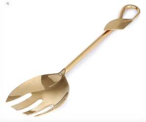 Juego de Cubiertos para Ensalada Dorados Martillados, Estilo Real, Acabado Dorado, Acero Inoxidable, Aptos para Lavavajillas y Ligeros - Product Image 2