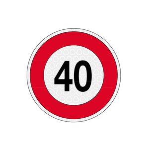 Autocollant de voiture avec limite de vitesse de 40 km/h - Product Image 1