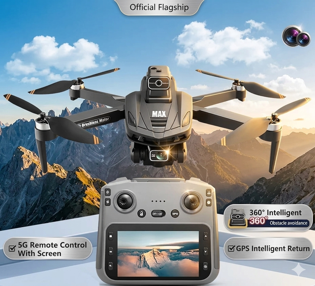 GPS Foldable Drone 1080P Dual Camera Brushless Obstacle Avoidance 5KM FPV Long Flight Time RC Drone for Aerial Photography