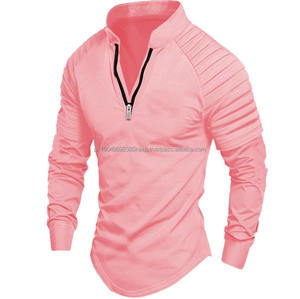 Autumn Men's Casual <b>Zip</b>-Up for <b>POLO</b> Long-Sleeved Sports <b>Shirt</b> with Stand Collar Breathable Knitted - Product Image 6