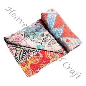 Couverture Kantha Gudari, couverture Kantha Gudari, vente en gros, fournisseur d'or, GD2191, couverture Kantha faite à la main, coton imprimé indien - Product Image 4