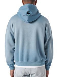 Tendance chaude hommes sweats à capuche style lavage à l'acide confortable respirant 100% coton bouffée impression sweats à capuche surdimensionnés service OEM - Product Image 5