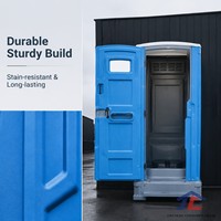 Bagno Portatile Durevole in HDPE, Cabina Mobile per Esterni, Ideale per Cantieri, Campeggi ed Eventi