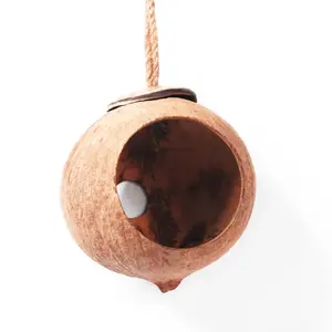 Kokosnoot Half Ovale Semi Cirkel Opknoping Vogel Zaad Feeders Groothandel Goedkope Prijs Voor Export