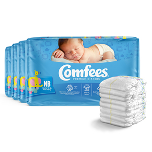 Comfees Baby Diapers Size New Born 42pcs (x4) Disposable Baby Diapers. Up to 10 Lbs - Product Image 4