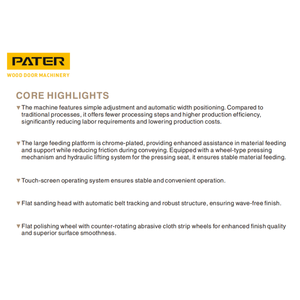 Sableuse de surface lisse pour porte en bois, plage de largeur de 100 mm à 400 mm, réglage automatique, machine à poncer les cadres de porte - Product Image 4