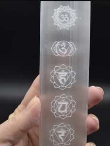 แผ่นหินกึ่งมีค่าสำหรับแกะสลักทำจากคริสตัลสีขาวแบบแท่ง7ชิ้นของขวัญ - Product Image 2