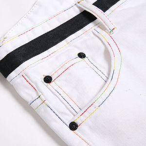 Latest Selling Summer Slim Fit Men's Washed Denim Shorts Trendy Casual OEM Trendy Shorts Pattern Type Solid - Product Image 2