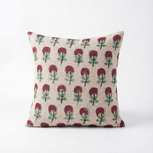 Funda de Cojín de Algodón de Lujo con Estampado Floral, Funda de Almohada Suave y Transpirable para Sofá y Silla de Hogar - Product Image 1