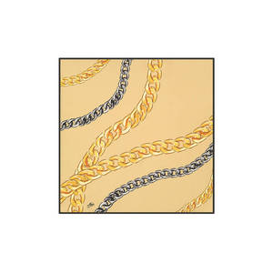 Beige Floral Cotton Silk Square Scarf - Product Image 1