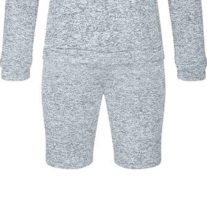 Fashionable Cotton <b>Short</b> Sets Pullover Full <b>Sleeves</b> <b>Hoodie</b> with Custom Logo Printed Casual Winter Fleece Style New Design - Product Image 6