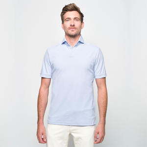 เสื้อโปโลแขนสั้นสำหรับผู้ชายผ้าฝ้ายโพลีเอสเตอร์ผ้าเทอร์รี่ปักลาย - Product Image 3