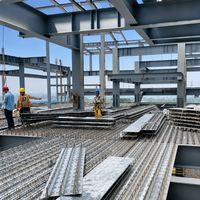 Plateau de treillis en acier pour la construction de centres commerciaux, solution d'assemblage rapide pour le support de plancher en béton armé