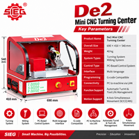 Centre de tournage CNC miniature SIEG De2, système de tournage et de fraisage contrôlé par PC, 690 mm, compact, pour l'éducation, les laboratoires, les fablabs et la formation