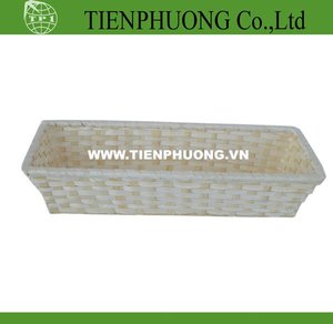 Panier de rangement en bambou d'usine de haute qualité Rectangle cadeau de noël/plateau en osier artisanat idée cadeau de noël - Product Image 3