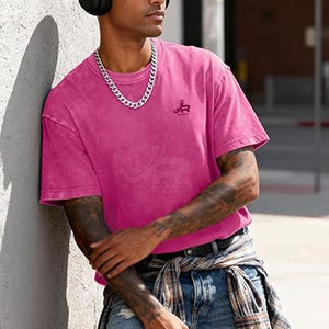 Camiseta de Hombre de Primera Calidad con Lavado Ácido para Uso en Exteriores y Ropa Urbana, Cómoda de Usar, Camisetas con Lavado Ácido - Product Image 4
