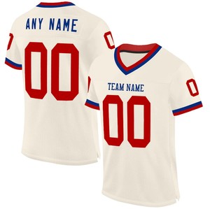 Maillot de football rétro à col en V, respirant, à séchage rapide, imprimé par transfert thermique, avec nom d'équipe personnalisable - Product Image 5