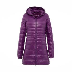 Sudadera con capucha delgada de longitud media cálida de invierno para mujer, Parkas con cremallera, chaqueta acolchada de manga larga, Color sólido hecho de algodón de piel de oveja - Product Image 2