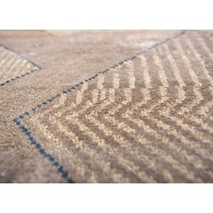 พรมไหมพรมผสมไหมไผ่สีน้ำตาลเบจ แมนชาฮ่า ลายเรขาคณิต รูปทรงสี่เหลี่ยมผืนผ้า สำหรับห้องนั่งเล่น วัยรุ่น และทางเดิน รุ่น Les-1859 - Product Image 3