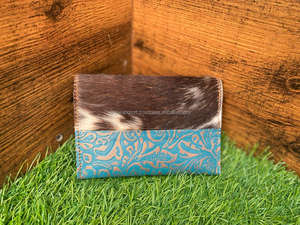 Nueva llegada elegante en relieve con estampado floral de piel de cuero para tarjetas, monedero, billeteras, tarjetero rectangular, monederos bonitos para tarjetas - Product Image 4