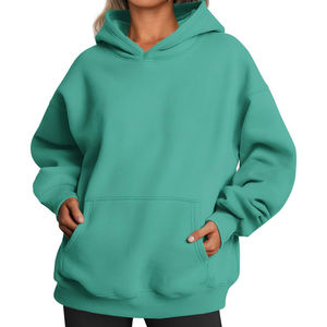 Venta al por mayor de logotipo personalizado y color para mujer de corte holgado cómodo estilo de calle sudaderas con capucha de manga larga de alta calidad de moda pulóver - Product Image 6