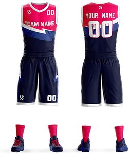 Uniformes de basket-ball en polyester personnalisables, marque privée, ensemble de vêtements de sport, haut et short sublimés, équipement imprimé, options grande taille - Product Image 2