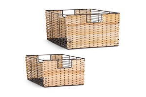 Paniers de rangement circulaires en rotin naturel faits à la main - Écologiques, modernes, multifonctionnels, fabriqués au Vietnam - Product Image 1