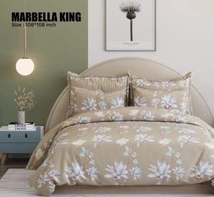 Juegos de sábanas de algodón 100%, colección de telas de satén estampadas cómodas para ropa de cama y textiles para el hogar, estilo liso - Product Image 4