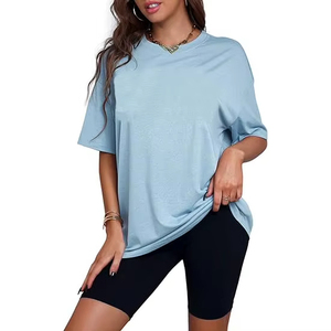 Camisetas pesadas transpirables de último diseño, camisetas de gran tamaño en blanco para mujer, camisetas de algodón 100% de gran tamaño para mujer - Product Image 5