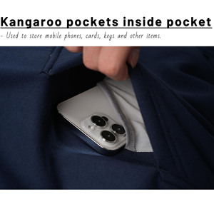 TOP Qualité Polyester et Coton Polaire Couleur Unie Hommes Hoodies Pull À Capuche Chaud Confortable Respirant Hoodies Pour Hommes - Product Image 5