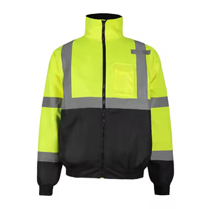 Veste de soudage haute visibilité en coton respirant antistatique avec tissu ignifuge et bandes de sécurité réfléchissantes - Product Image 4