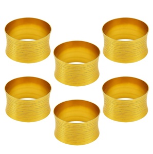 6 pièces porte-ronds de serviette bandes de serviette modernes pour fête d'anniversaire Style B 6 boucles de serviette - Product Image 2