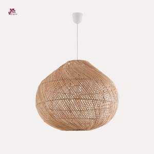 Lámpara colgante de ratán de bambú tejida hecha a mano Natural de alta calidad para decoración de habitación lámpara colgante de ratán - Product Image 1