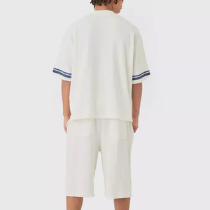 Conjuntos de pantalones cortos de verano para hombre, ropa de calle con logotipo personalizado, conjuntos de 2 piezas, trajes de jogging informales, conjuntos cortos transpirables cómodos para hombre, OEM - Product Image 2