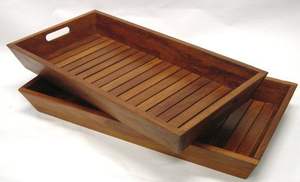 Bandeja de Servir de Madera Ligera y Duradera, Diseño Moderno Hecho a Mano para Hoteles y Cafeterías - MOHSIN HANDICRAFTS Modelo 144 - Product Image 4